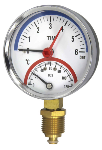  . (.)  .. . . Dn 63 , 1/2", 0-6 bar, 0-120, TIM