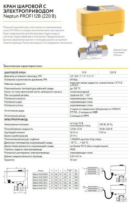 ���� ������� � ��������������� Neptun PROFI 220� 1" ���������� ������