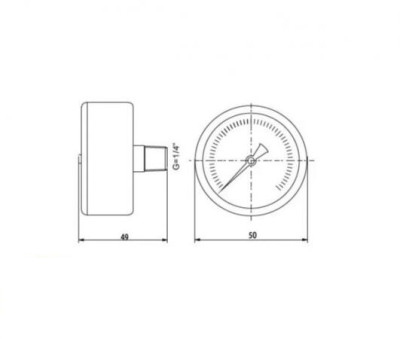�������� ����������� ����������� Dn 50 ��, 1/4" - 10 ��� TIM
