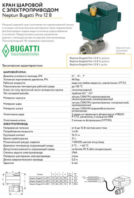 ���� ������� � ��������������� Neptun Bugatti Pro 12� 3/4 ������ ������